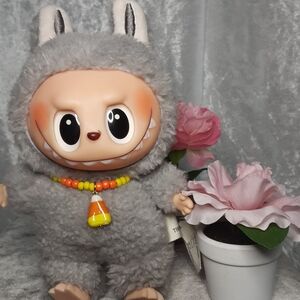 Handmade Necklace For Labubu Or Lafufu Candy Corn Orange Yellow